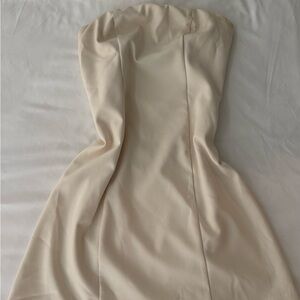 a new day Cream Strapless Dress